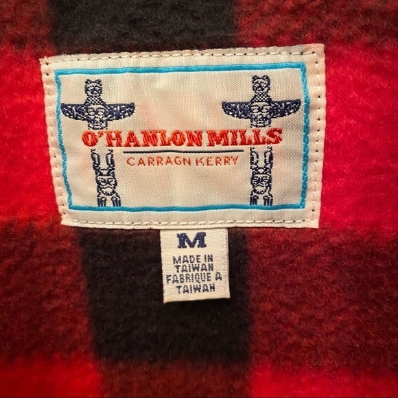 Vintage O’HANLON MILLS Red & Black Full Zip Checkered Vest Size Medium-Unisex - Picture 4 of 5